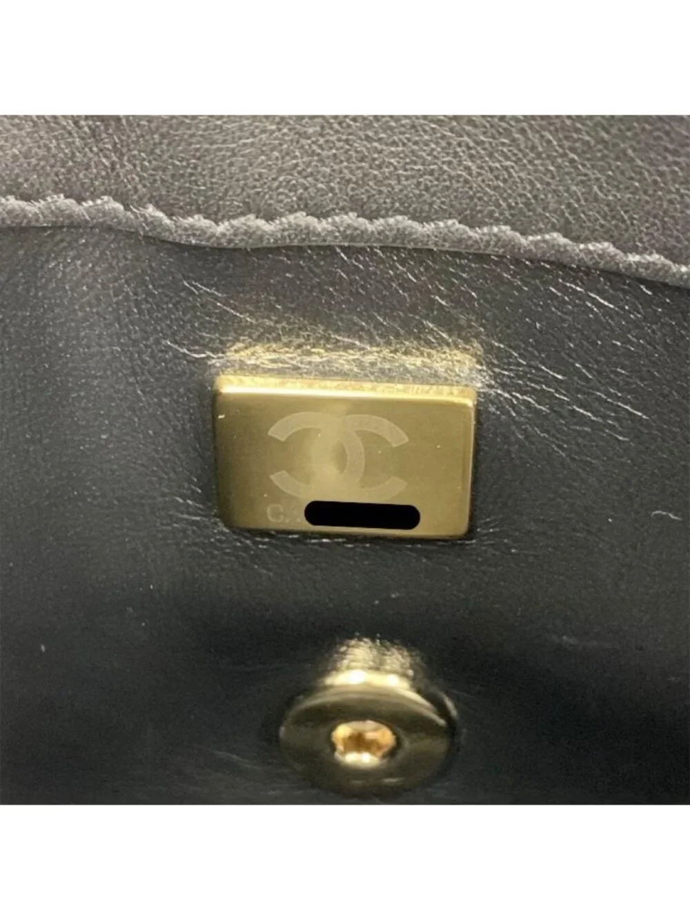 Chanel Top Handle CC Logo Quilted Lambskin